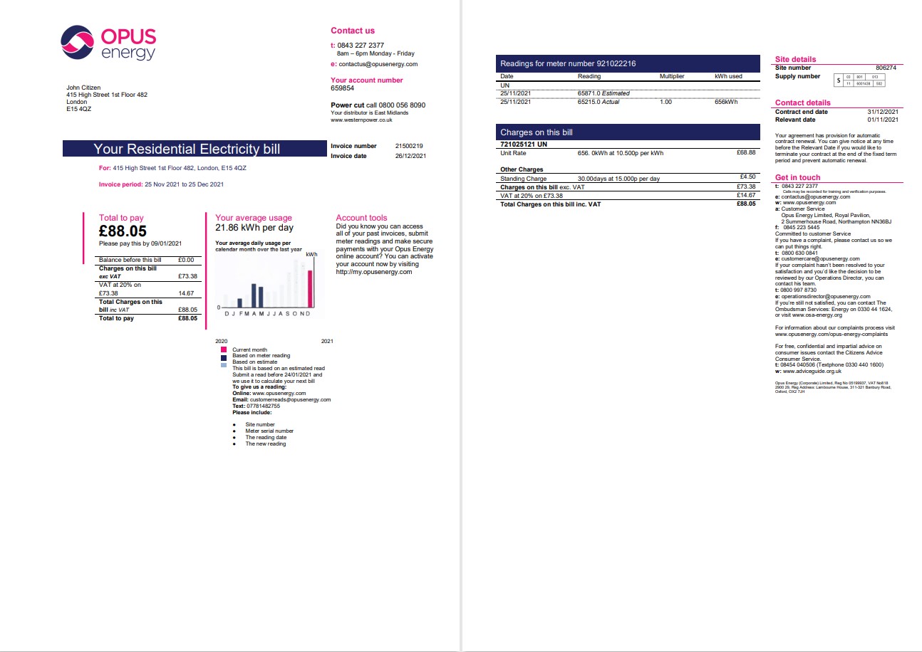  Minol USA business utility bill 